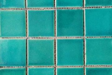 Turquoise Green Square Blue Pottery Crackled Glazed Ceramic Handmade Mosaic Swimming Pool Tile