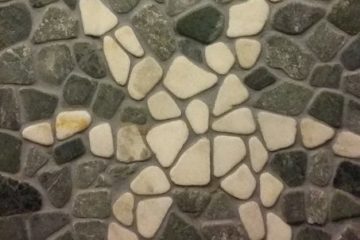 Green White Natural Stone Flat Pebble Star Fish Green White Natural Stone Flat Pebble Star Fish Mosaic Tile