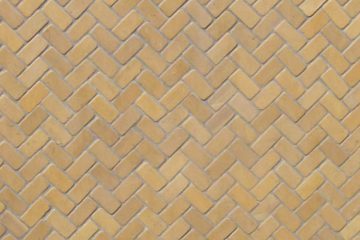 Yellow Stone Zig Zag Hearing Bone Natural Stone Mosaic Tile
