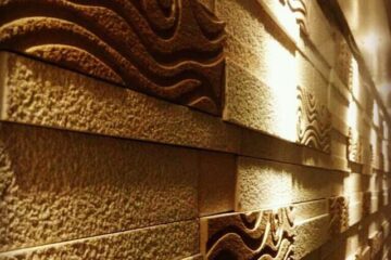 Multi Size Strip Engraved 3D Stone Wall Cladding