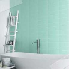 100x300 mm Plain Aqua Matt Subway Bathroom Wall Tile