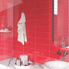 100x300 mm Plain Red Glossy Subway Bathroom Wall Tile