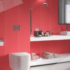 100x300 mm Plain Red Matt Subway Bathroom Wall Tile