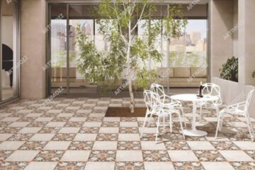 400x400 SS 1608 Moroccan Digital Printed Vitrified Courtyard Floor Tile