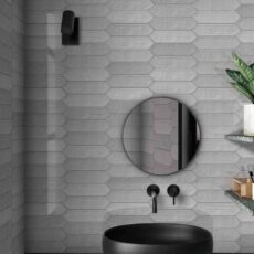 75x300 mm Picket Slate Plain Decor Mix Powder Bathroom Wall Tile