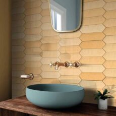 75x300 mm Picket Yellow Plain Decor Mix Kitchen Backsplash Wall Tile