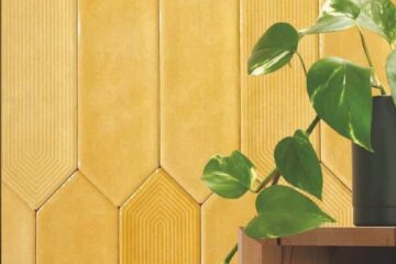 75x300 mm Picket Yellow Plain Decor Mix Kitchen Backsplash Wall Tile