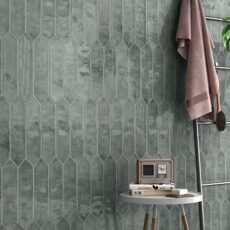 75x300 mm Polo Rustic Slate Glossy Picket Subway Bathroom Shower Area Wall Tile