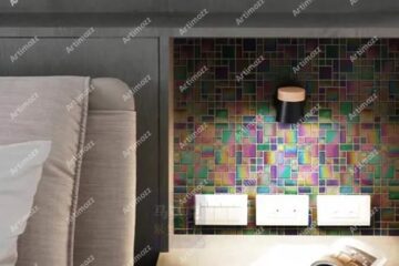 Multi Size Iridium Black Mosaic Interior Wall Tile
