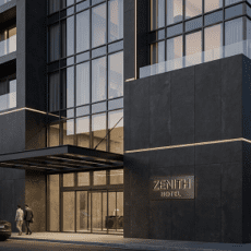 600x1200x5.5 mm Fidelis Black Matt Hotel Facade Slim Wall Tile