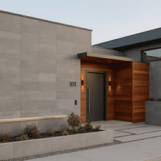 600x1200x5.5 mm Fidelis Gris Matt Luxury House Elevation Facade Slim Wall Tile
