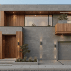 600x1200x5.5 mm Fidelis Gris Matt Luxury House Exterior Facade Slim Wall Tile