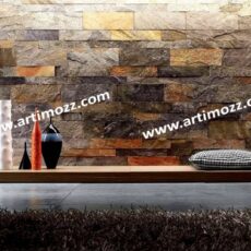 Natural Textured Multi Size Strip Rustic Grey Stone Interior Wall Cladding