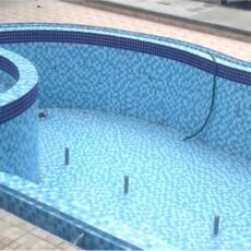Light Dark Blue Random Mix Pattern N41 Non Crackled Porcelain Swimming Pool Tile
