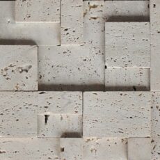 Multi Size 3D Mosaic Travertine Stone Wall Cladding