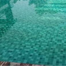 Dark Light Green Random Mix Pattern Z23 Crackled Glazed Porcelain Swimming Pool Tile