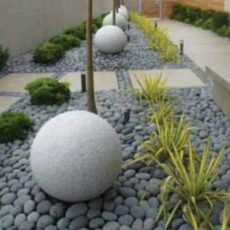 Grey Color Polished Loose Natural Stone Landscape Garden Pebble