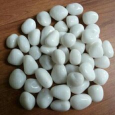 Polished White Loose Natural River Stone Pebble
