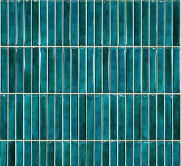 Dark Green Mix Kitkat Porcelain Mosaic Tile