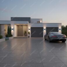 600x600x15 MF Core Graphite Black Digital Full Body Vitrified Villa Car Parking Floor Tile