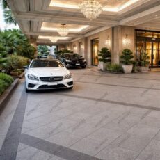 600x600x15 MF Core Mushroom Brown Digital Full Body Vitrified Resort Car Parking Floor Tile