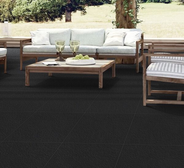 600x600x9 mm MF C BLACK Full Body Tile Exterior Floor