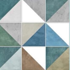 Design AR20221 Multi Color Triangle Pattern Printed Tile