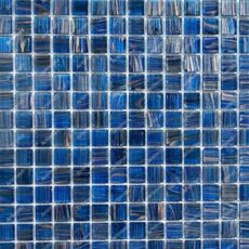 20X20 mm Deep Sea Blue Gold line Glass Mosaic Tile