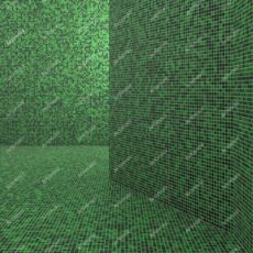 20x20 mm Emerald Green Gold line Glass Mosaic Interior Wall Tile