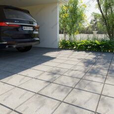 600x600x15mm MF B White Full Body Vitrified Car Parking Floor Tile