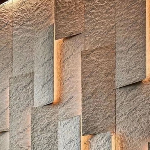 Beige River Sand Textured Finish Light Weight Modified Clay Flexible Veneer Sheet - Image 2