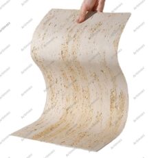 Beige Travertine Design Light Weight Modified Clay Thin Veneer Sheet